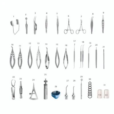 Equipmedy Keratoplasty Surgery Instrument Set – 21 Pcs